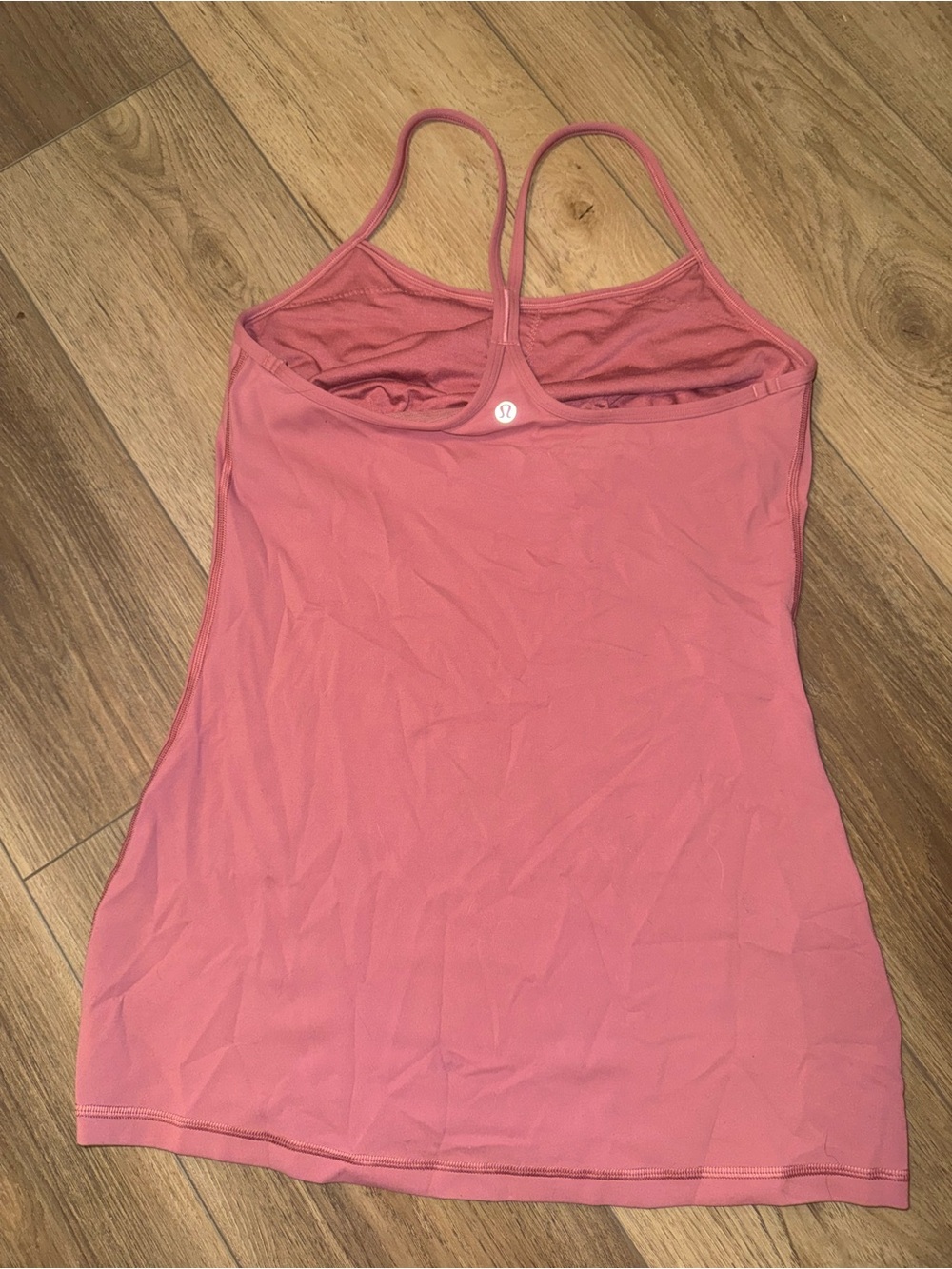 lululemon athletica Dusty Pink Racerback Tank size 8 flow Y with shelf bra